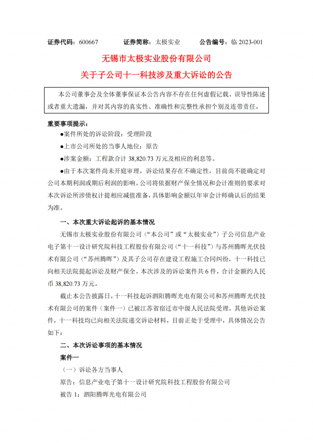 涉案金額3.88億！蘇州騰暉光伏被起訴