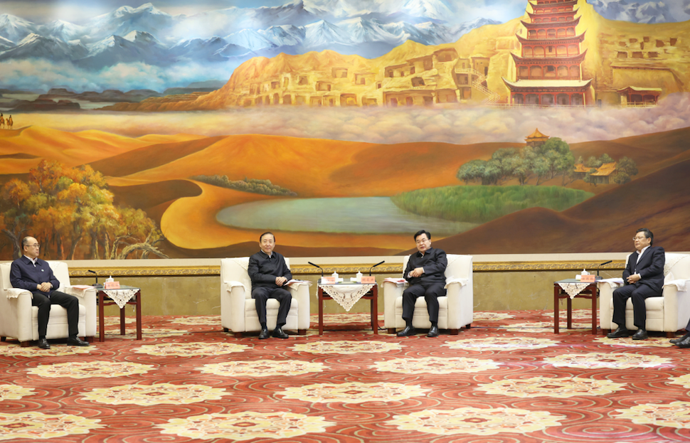 國家電網(wǎng)公司董事長、黨組書記辛保安與甘肅省委書記胡昌升、省長任振鶴會談
