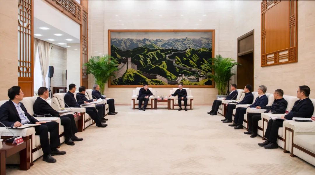 大唐集團(tuán)董事長(zhǎng)、黨組書鄒磊與國家電網(wǎng)董事長(zhǎng)、黨組書記張智剛會(huì)談